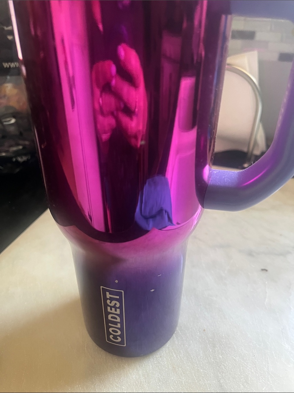 Coldest Purple and Magenta Insulated Handle Bottle - Picture 4 of 4